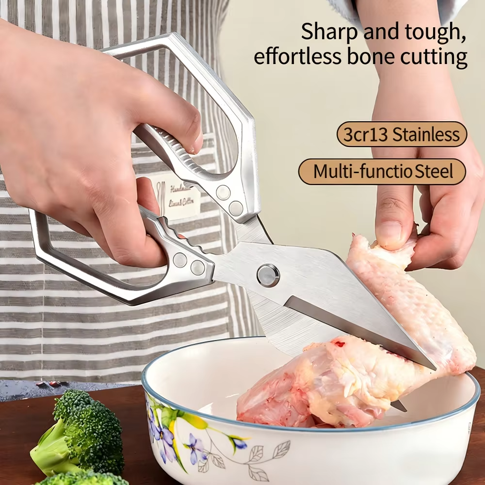 Strong Large Head Bone Kitchen Scissors