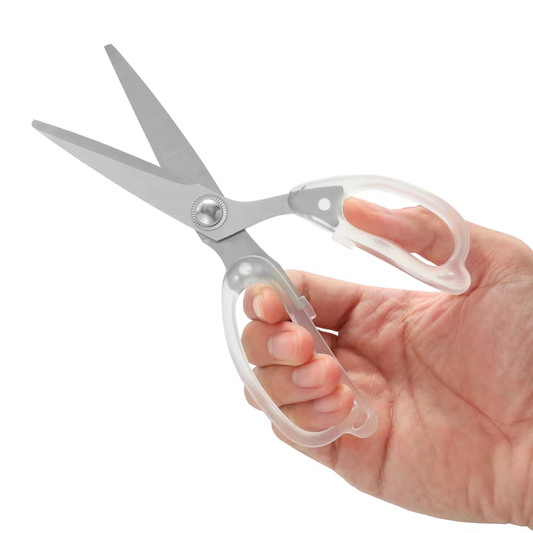 Crystal‑style Household Scissors with Protective Cover
