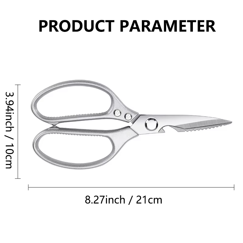 Sliver Heavy Duty Sharp Stainless Steel MultiFunction Kitchen Scissors
