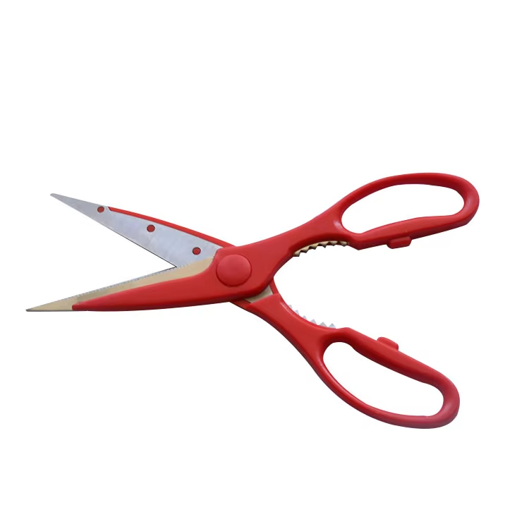 Stainless Steel Serrated Edge Shears for Vegetables Fish Meat Cutting Scissors