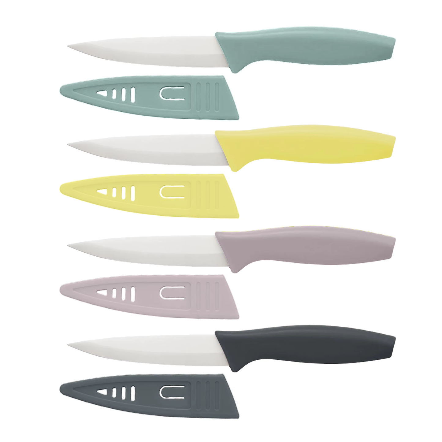 Ceramic Paring Knife with PP Handle and Sheath Eco-friendly Zirconia Blade Sharp Fruit Knife