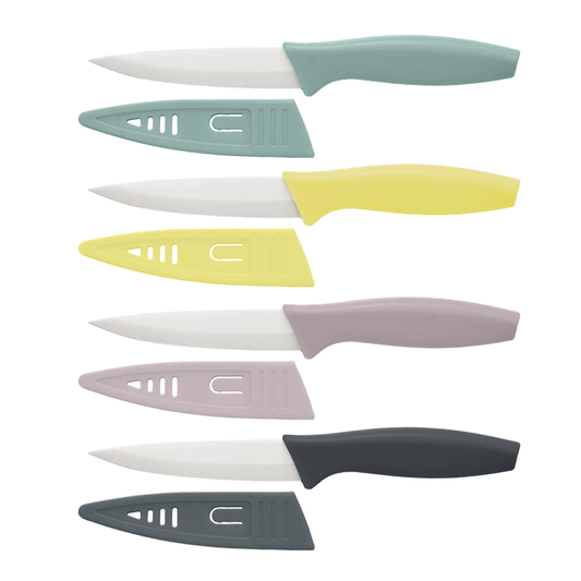Ceramic Paring Knife with PP Handle and Sheath Eco-friendly Zirconia Blade Sharp Fruit Knife