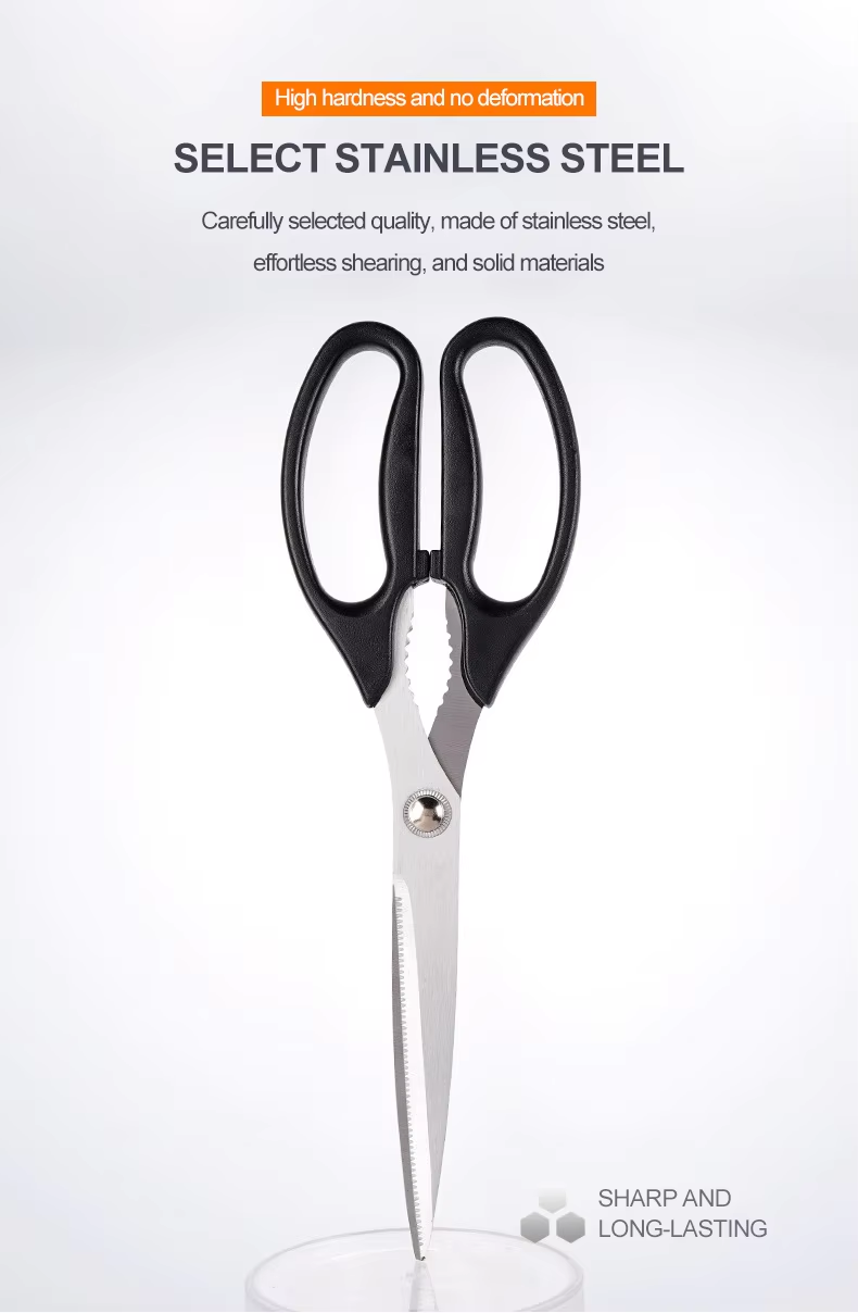 Multi-Functional Stainless Steel BBQ Scissors for Household Use for Kitchen Cooking Scissors