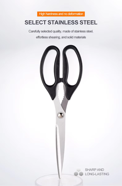 Multi-Functional Stainless Steel BBQ Scissors for Household Use for Kitchen Cooking Scissors