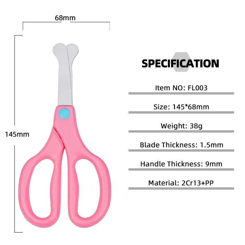Round Blunt Tip Safety Scissors Suitable for Kids