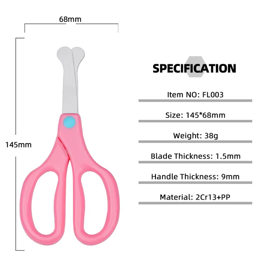 Round Blunt Tip Safety Scissors Suitable for Kids