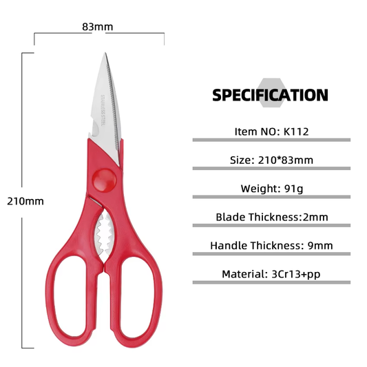 Multi-Purpose Stainless Steel Cutting Meat Chicken Kitchen Scissors