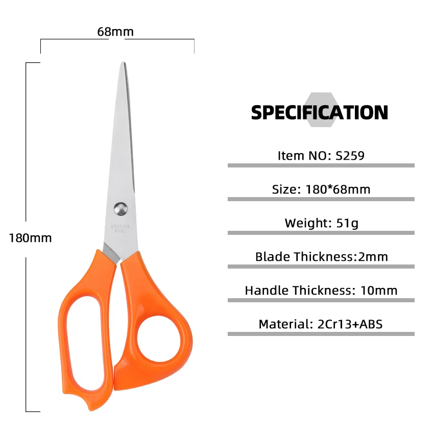 Durable Sharp Stainless Steel Scissors for Home School Office Use