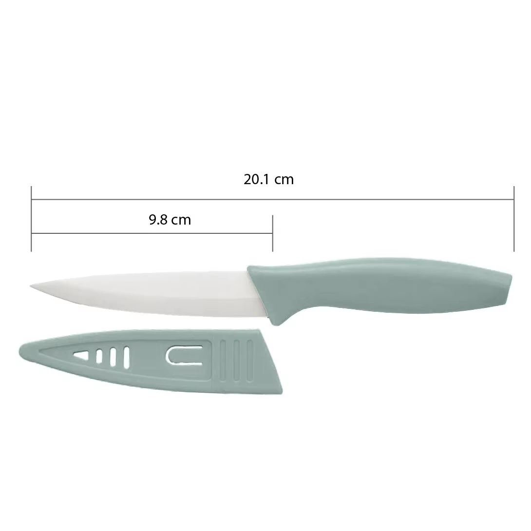 Ceramic Paring Knife with PP Handle and Sheath Eco-friendly Zirconia Blade Sharp Fruit Knife