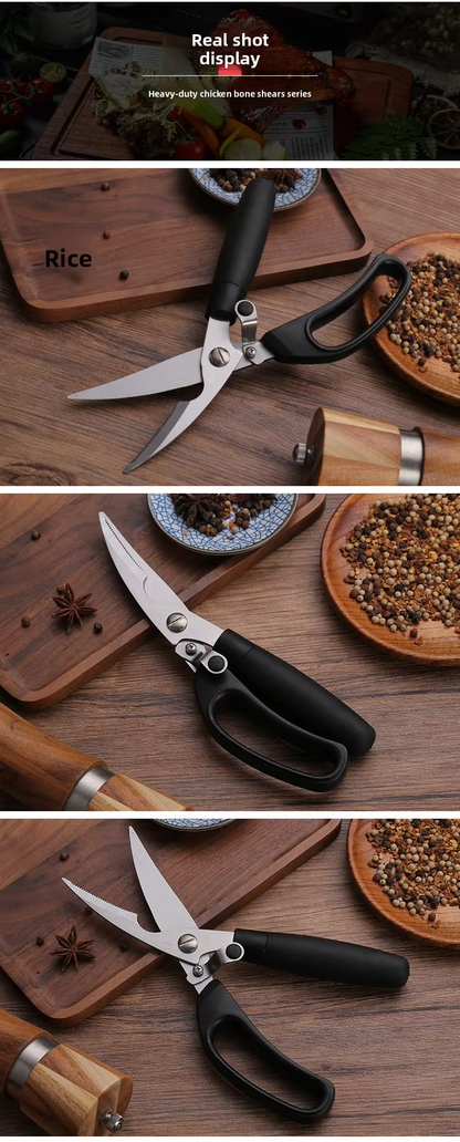 Stainless Steel Cylinder Chicken Bone Multi-Function Kitchen Scissors