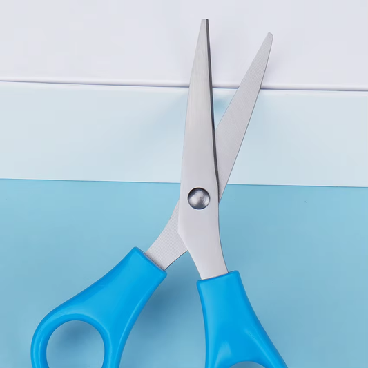 Wholesale Small Stainless Steel Scissors Plastic Handle Multi‑purpose Mini Paper Cutting Scissors for Office Household School Use
