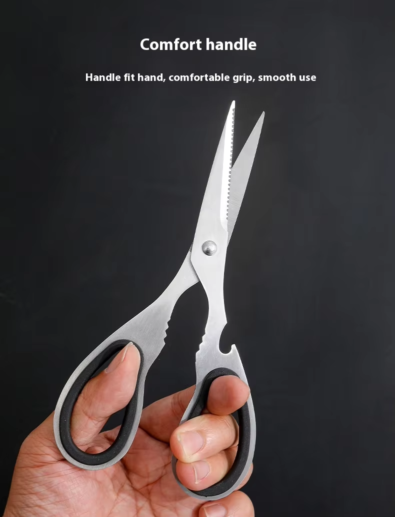 All Stainless Steel Multifunctional Kitchen Scissors
