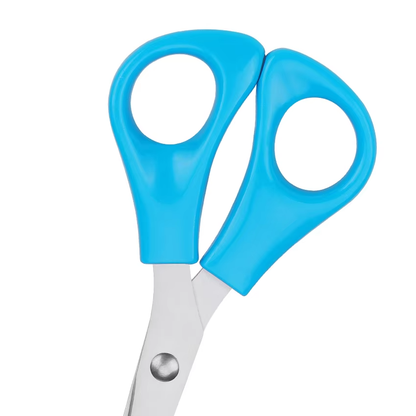 Wholesale Small Stainless Steel Scissors Plastic Handle Multi‑purpose Mini Paper Cutting Scissors for Office Household School Use