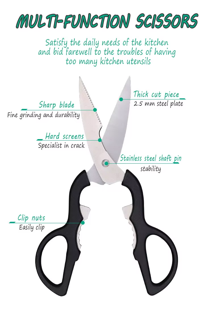 Factory Direct Multi Function Kitchen Cutting Scissor